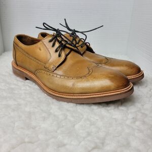 Gordon Rush Cornell Mens Oxford Shoes Size 10.5 Brown Leather Wingtip Shoes